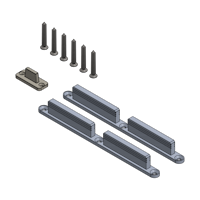 Griffwerk Zubehör-Set 50 - Holztür -Alu EV1 2 H-Adapter + Schrauben, Bodenführung Typ H