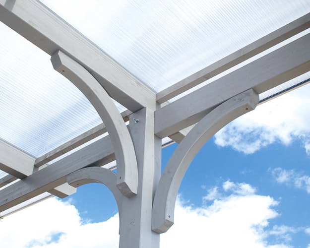 Skan Holz Odenwald - Design Einzel Carport aus Leimholz Breite 428 cm