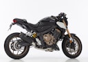 Vorschaubild SHARK KOMPLETTANLAGE Edelstahl beschichtet/Carbon schwarz-matt DSX-7 für HONDA CB650R,CBR650R EURO4  