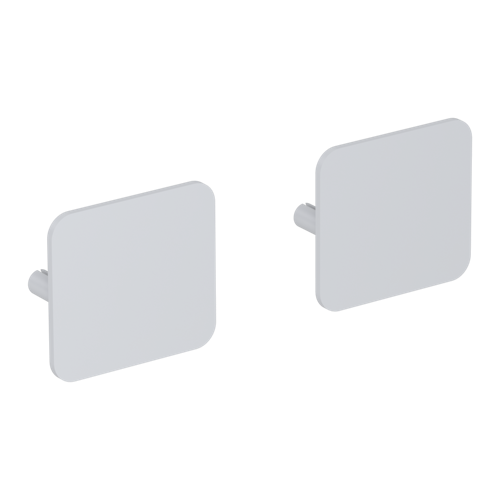 Griffwerk Schlüsselrosettenpaar ONE abgerundet Blindrosette Flachrosette Seidenweiß