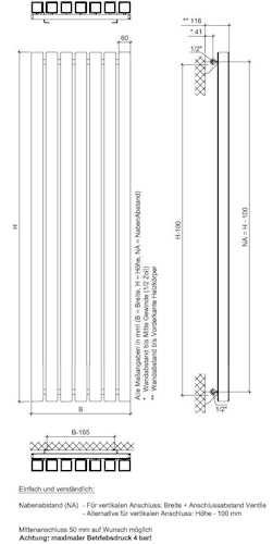 Ximax Raumheizkörper ERUPTO Quadrat weiß