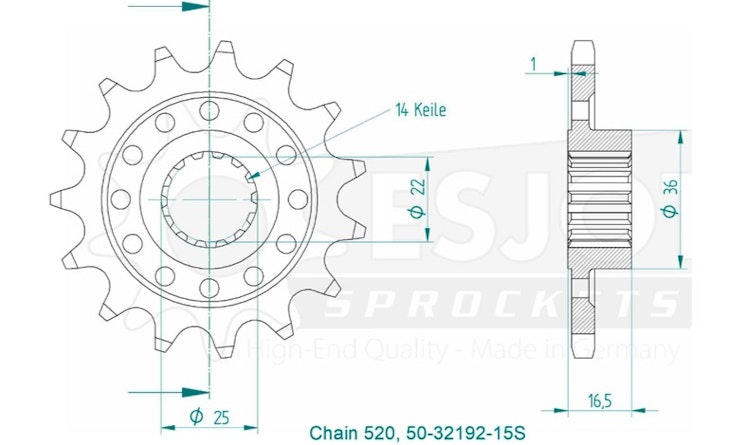 ESJOT Antriebsritzel 32192