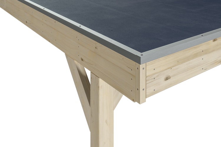 Skan Holz Grunewald - Flachdach Carport aus Leimholz Breite 427 cm