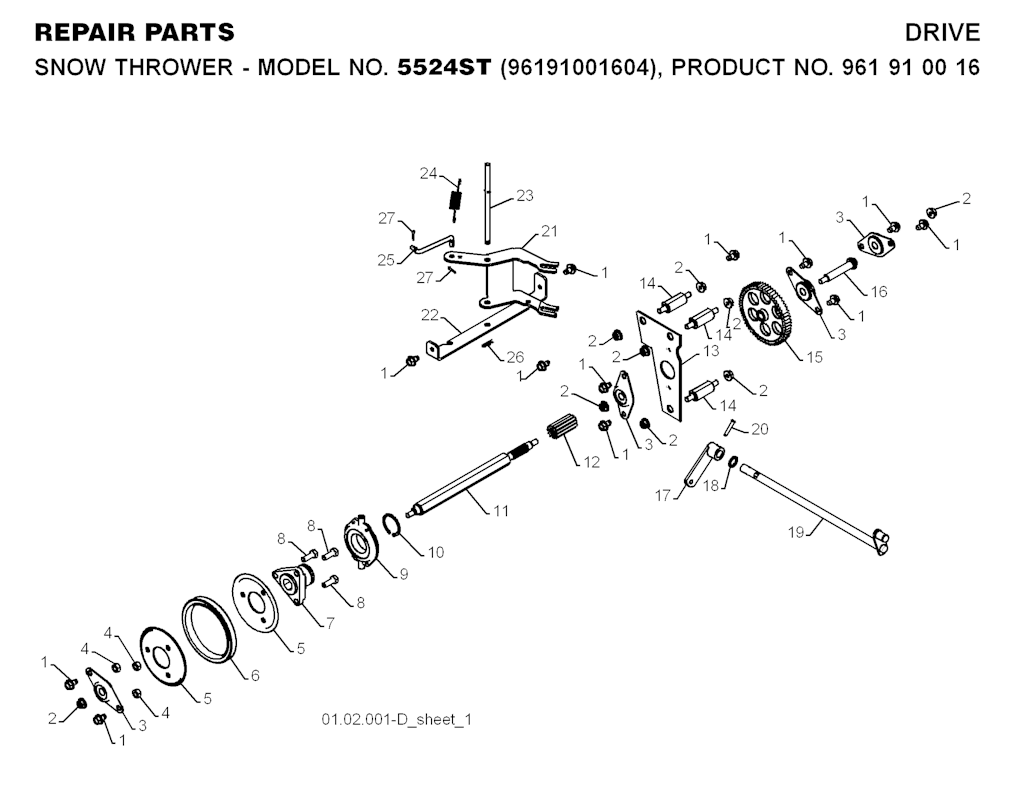 Explosionszeichnung Ersatzteile