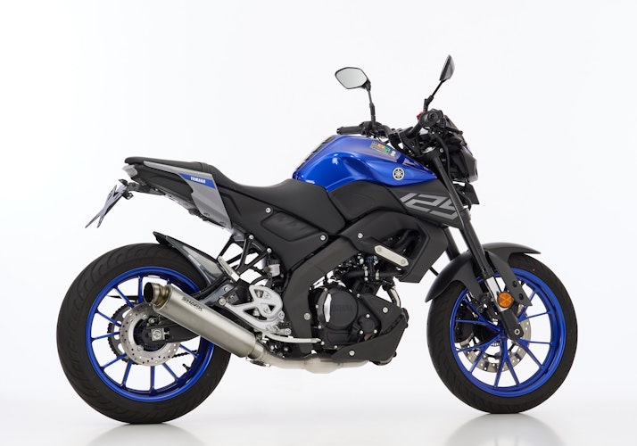 SHARK KOMPLETTANLAGE Titan silber SRC 4 für YAMAHA MT-125,XSR125 / Legacy,YZF-R125 EURO5  