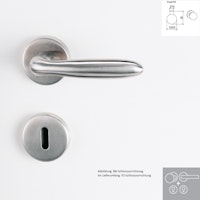 Griffwerk Wechselgarnitur VERONICA K3 - Edelstahl matt