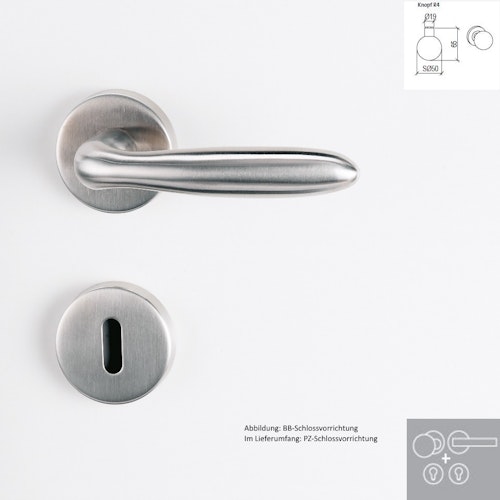 Griffwerk Wechselgarnitur VERONICA K3 - Edelstahl matt