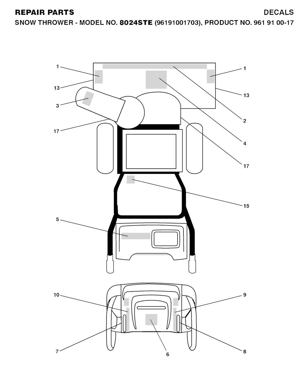 Explosionszeichnung Ersatzteile