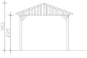 Vorschaubild Skan Holz Fichtelberg - Satteldach Einzelcarport Breite 317 cm