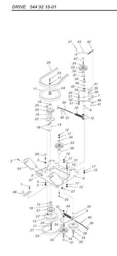 Husqvarna Zubehör für Aufsitzmäher 544921801 TRO039 - Schneefräse