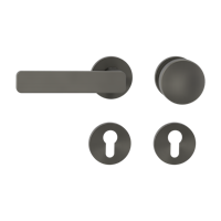 Griffwerk Wechselgarnitur VAYA 265 MINIMAL MODERN fast2fix Fast2Fix Rosetten rund  Knopf R2 Kaschmirgrau L