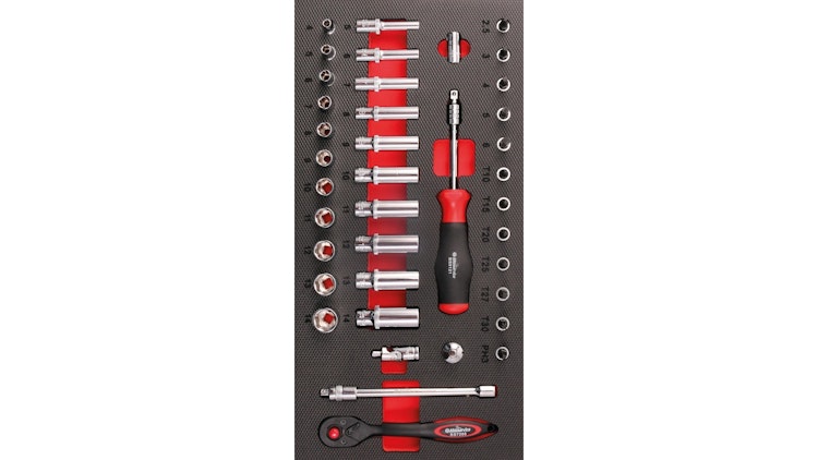 Bikeservice Moduleinlage Steckschlüssel 1/4", 39-teilig