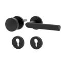 Vorschaubild Griffwerk Wechselgarnitur TRI 134 Schraubtechnik GK3 Rosetten rund Knopf R2 Graphitschwarz R