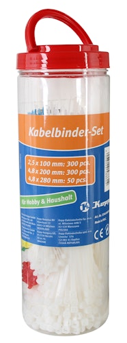 Kopp Kabelbinder-Set 650 Stück, verschiedene Größen