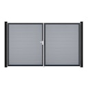 Vorschaubild GroJa BasicLine Schmal Doppeltor Rahmen Aluminium Anthrazitgrau 3000 x 1800 mm