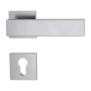 Vorschaubild Griffwerk Türgriff CARLA SQUARE Klippgarnitur- Edelstahl matt