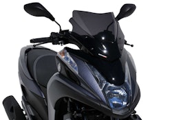 ERMAX Scooterscheibe Sport Acrylic durchsichtig Schwarz getönt für YAMAHA Tricity 125; Tricity 155