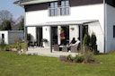 Vorschaubild Skan Holz Aluminium Terrassenüberdachung Monza Breite 434 cm mit Echtglas-Dach