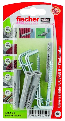 FISCHER Universaldübel UX 8x50 WH K (4 Stück)