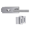 Vorschaubild Griffwerk Glastürbeschlag PURISTO S mit Griff VAYA 137 TRI Profilzylinder Flüster 3-tlg. Bänder VAYA 137 TRI Edelstahl matt