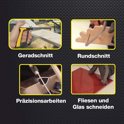 Multifunktionssäge 11 in 1 für Glas, Holz, PVC, GFK, Metall, Fliesen & Stein