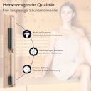 Vorschaubild Liebenstein 7-teiliges Premium-Komplettset – Lärchenholz Saunaeimer mit Kelle, 3 x Sauna-Aufguss, Sanduhr & Hygro-/Thermometer