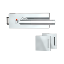 Vorschaubild Griffwerk Glastürbeschlag PURISTO S mit Griff LOREDANA smart2lock Flüster 3-tlg. Bänder LOREDANA Edelstahl poliert-matt