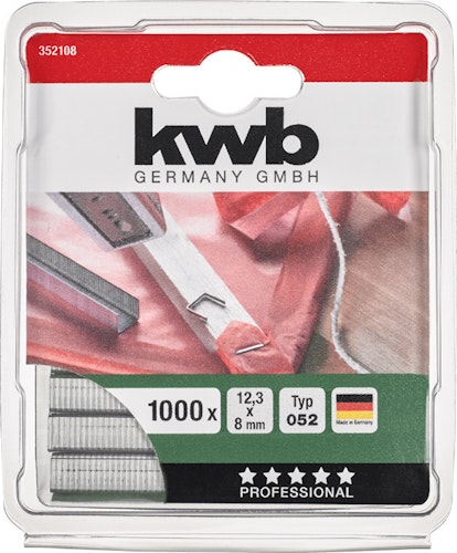 kwb 1000-Heftkl Stahl 052/C 8 mmSB 352108