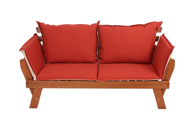 Garden Pleasure Bank FORTUNA, 195 cm, Eukalyptus / Kissen 100 % Polyester