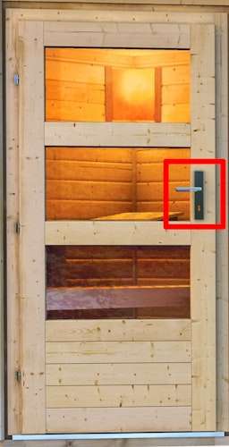 Karibu Türgriff/Schloss für Außensauna-Türen ID15979