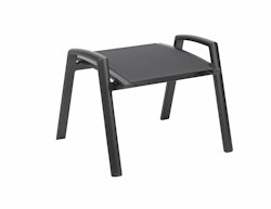 Kettler Hocker LEGATO CURVE, Aluminium Anthrazit / Outdoorgewebe Anthrazit - Sonderaktion
