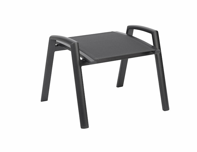 Kettler Hocker LEGATO CURVE, Aluminium Anthrazit / Outdoorgewebe Anthrazit - Sonderaktion