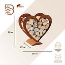 Vorschaubild Badeko Herz-Holzregal in Edelrostoptik - 75 cm hoch