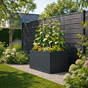 Vorschaubild KGT Aluminium Hochbeet 130 - Profile anthrazit - B1,21 x T0,91 x H0,77 m - 700 l