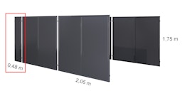 KGT Seitenelement klein für Aluminium Carport Elbe (1 Stück)Zubehörbild