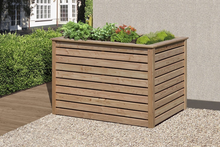 T&J VEIJLE-Hochbeet Lärche B 125 x H 80 x T 80 cm inkl. Folieneinsatz