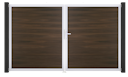 Vorschaubild GroJa Solid Tor 2-flügelig 3000 x 1800 mm, Alu-Rahmen EV1