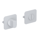 Vorschaubild Griffwerk Schlüsselrosettenpaar ONE abgerundet WC Flachrosette Seidenweiß