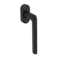 GRIFFWERK Fenstergriff REMOTE - Graphitschwarz Fensterolive -unverschließbar links Stiflänge 7x42mm