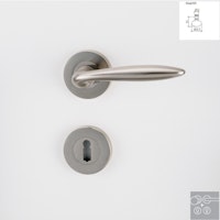 Griffwerk Wechselgarnitur ALINA Nickelmatt-Schraubtechnik - AUSLAUFARTIKEL