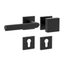 Vorschaubild Griffwerk Wechselgarnitur VAYA 137 TRI fast2fix Fast2Fix GK3 Rosetten eckig Knopf SQUARE Graphitschwarz L