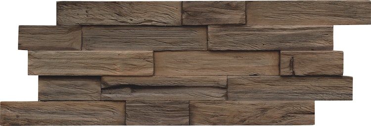 INDO rustikale Holzwandverkleidung Teak DA52050CH Charred