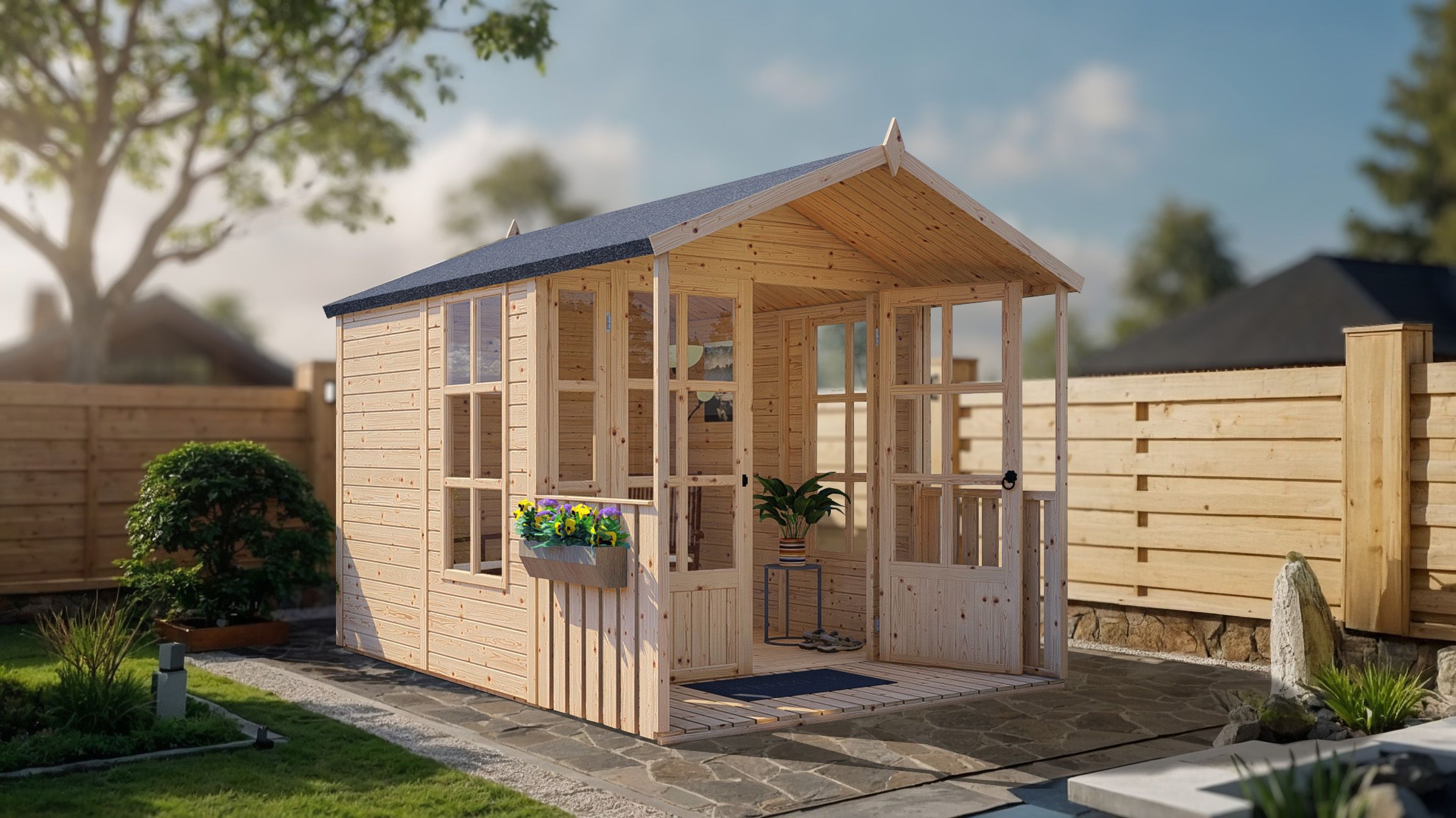 Bertilo Element-Gartenhaus Arley - 19 mm