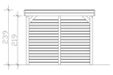Vorschaubild Skan Holz Carport Friesland 320x708 cm mit Abstellraum Set B