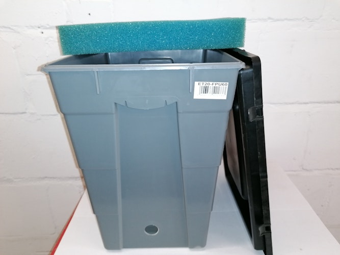 Heissner Filterbehälter komplett. Inkl. Deckel + Schwamm (ET20-FPU60)