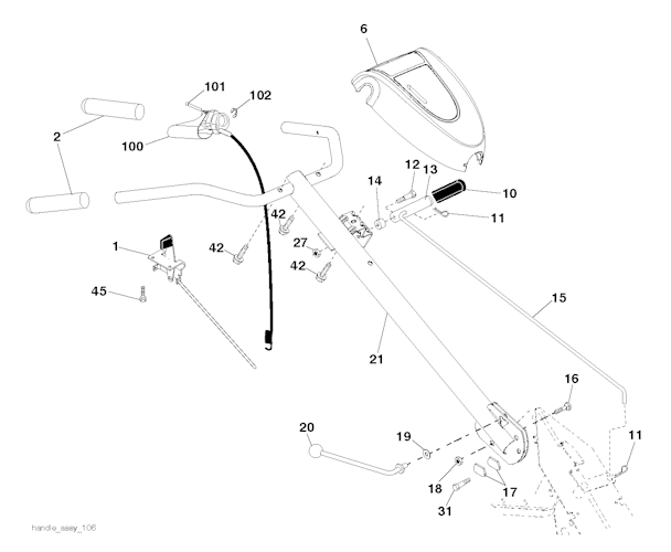 Husqvarna Motorhacken 96093001402 DRT900E