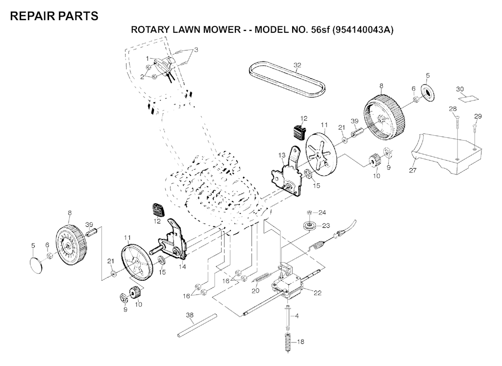 Explosionszeichnung Ersatzteile