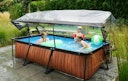Vorschaubild Exit rechteckiger Rahmenpool mit Kartuschenfilteranlage und Sonnendach 300 x 200 cm (Höhe 65 cm)