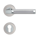 Vorschaubild Griffwerk Türgriff LARONDA Schraubrosette- Chrom/Nickelmatt/Edelstahl - Auslaufartikel