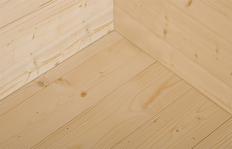 Design Gartenhaus P 285 mit Panorama-Glastüren - 28 mm